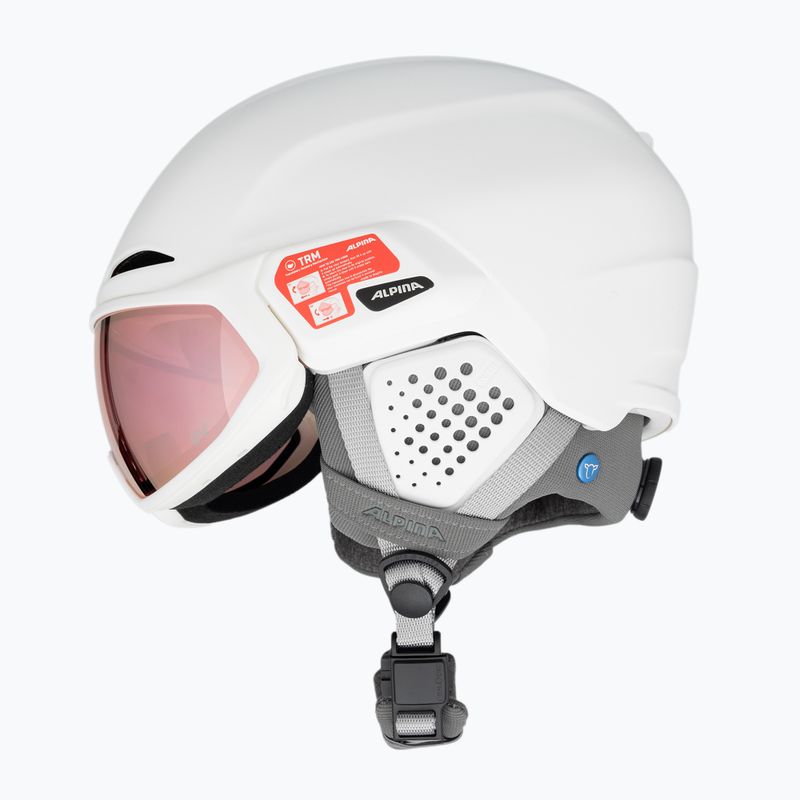 Kask narciarski Alpina Oro QV Mips white matt/water pink 5