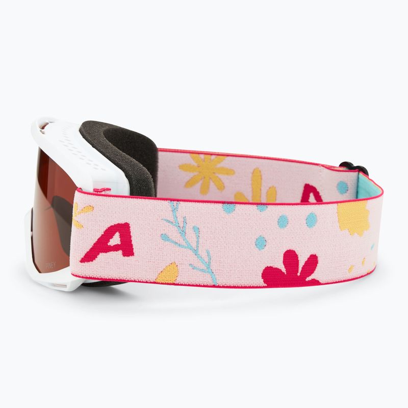 Gogle narciarskie dziecięce Alpina Piney white/ flower matt/ orange 4