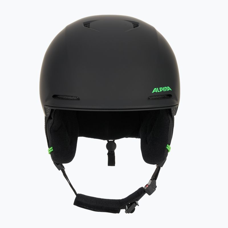 Kask narciarski dziecięcy Alpina Brix black/ neon matt 2