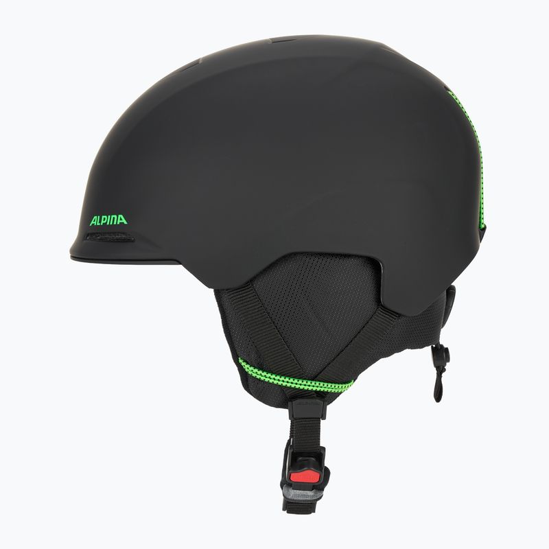 Kask narciarski dziecięcy Alpina Brix black/ neon matt 3