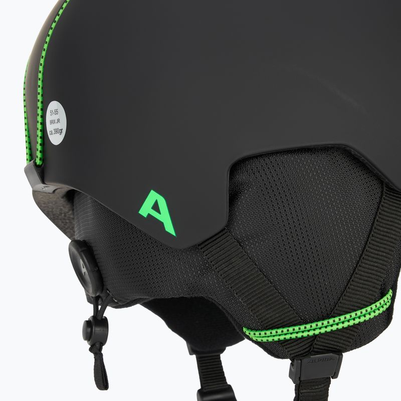 Kask narciarski dziecięcy Alpina Brix black/ neon matt 9