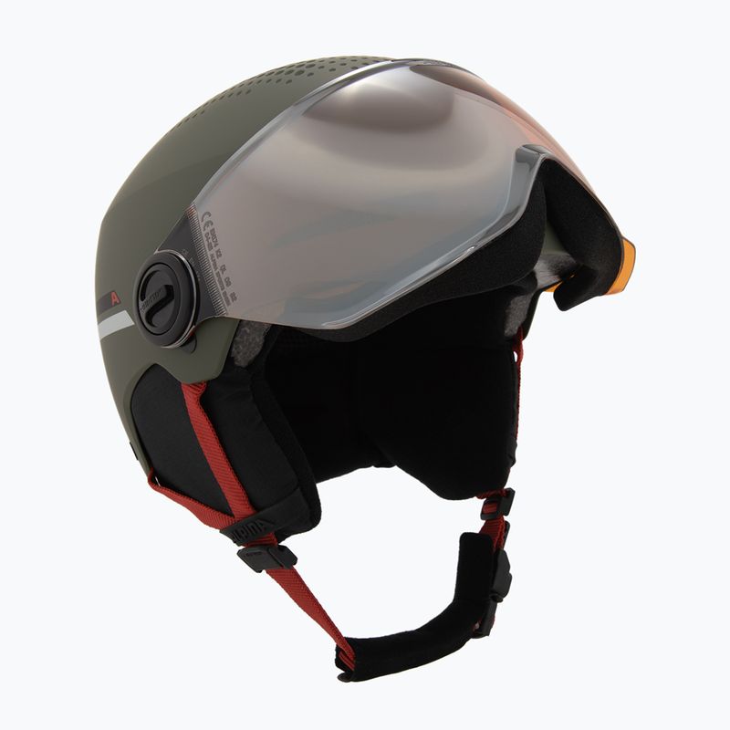 Kask narciarski dziecięcy Alpina Zupo Visor Q-Lite olive/ red matt 10