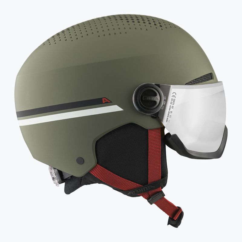 Kask narciarski dziecięcy Alpina Zupo Visor Q-Lite olive/ red matt 3