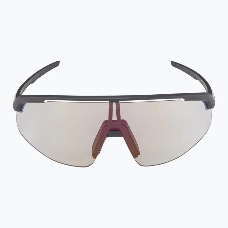 Okulary przeciwsłoneczne Alpina Turbo Pro V black matt/ clear to grey flash red 7