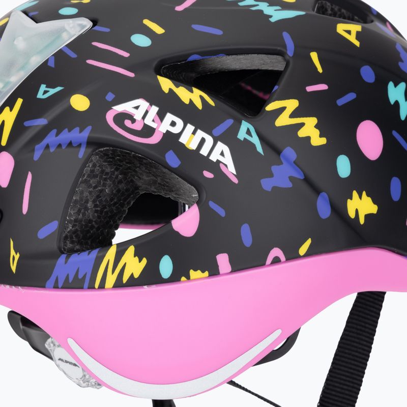 Kask rowerowy dziecięcy Alpina Ximo Flash black confetti matt 9