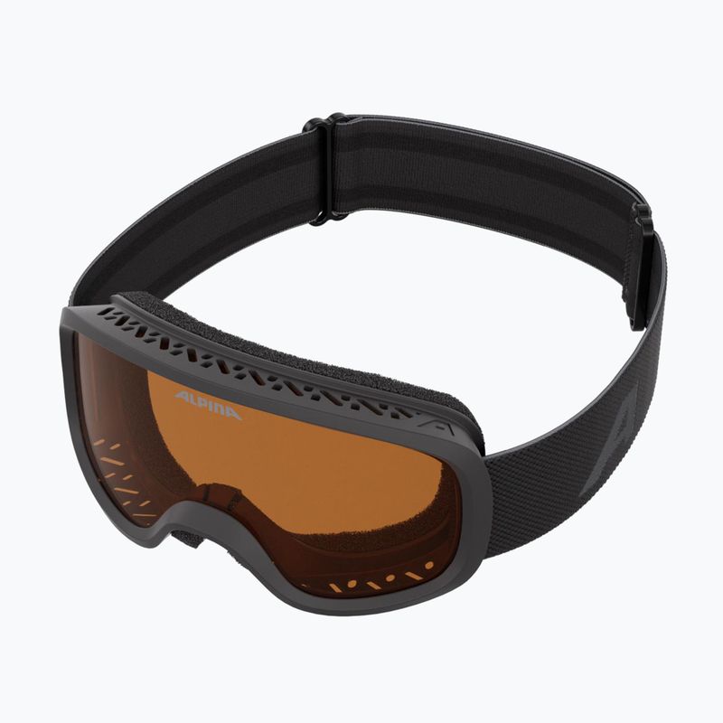 Gogle narciarskie dziecięce Alpina Piney 2.0 black matte/orange 5