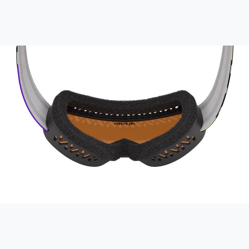 Gogle narciarskie dziecięce Alpina Piney 2.0 sunny/lime matt/orange 6