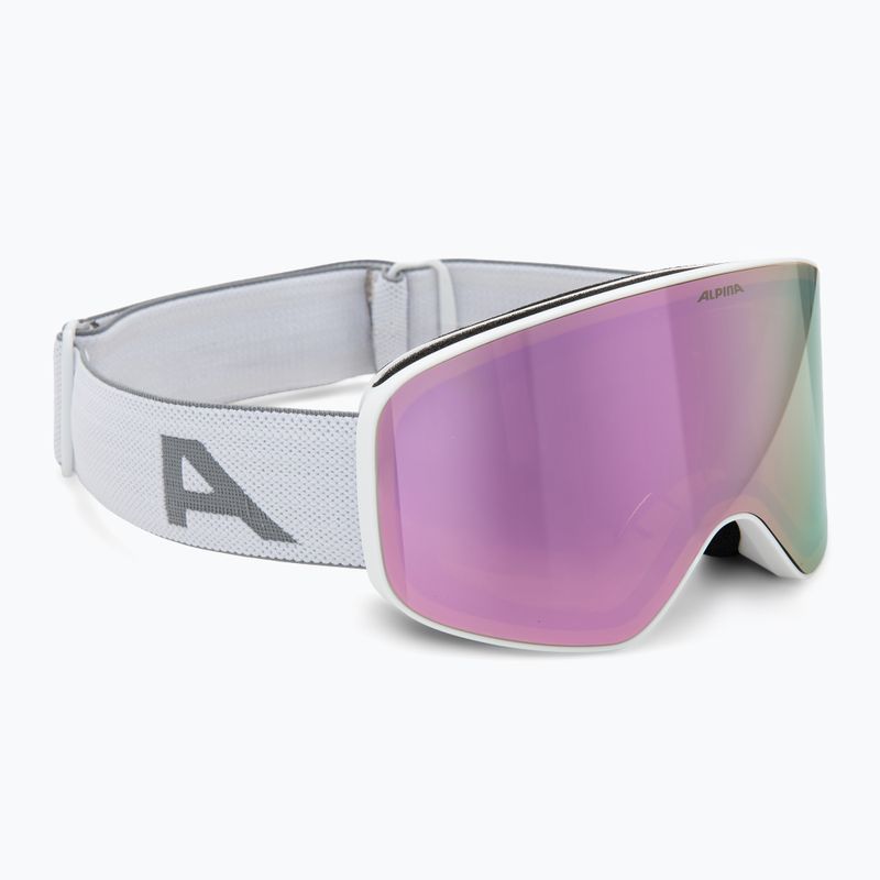 Gogle narciarskie dziecięce Alpina Fernie Q-Lite white matt/rose