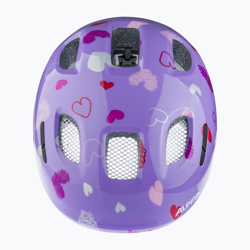 Kask rowerowy dziecięcy Alpina Ximo 2 Jr purple hearts gloss 4