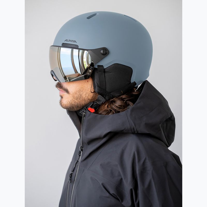Kask narciarski Alpina Arber 2 Visor Q-Lite ice blue matt 4