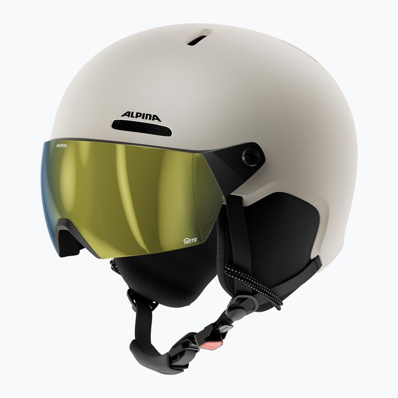 Kask narciarski dziecięcy Alpina Zupo 2 Visor Q-Lite sand matt