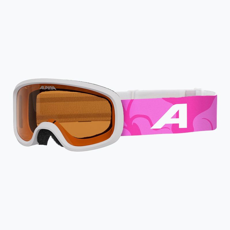 Gogle narciarskie dziecięce Alpina Piney 2.0 white/pink matt