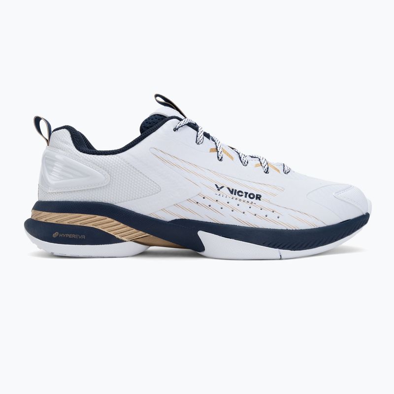 Buty do badmintona męskie VICTOR A970TD AX bright white/light gold 2