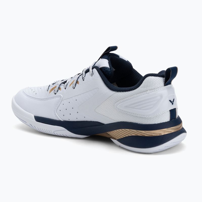 Buty do badmintona męskie VICTOR A970TD AX bright white/light gold 3