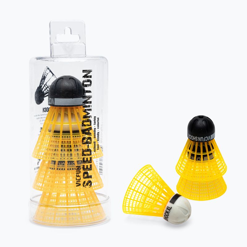 Lotki do badmintona VICFUN Shock Tube 3 szt. orange