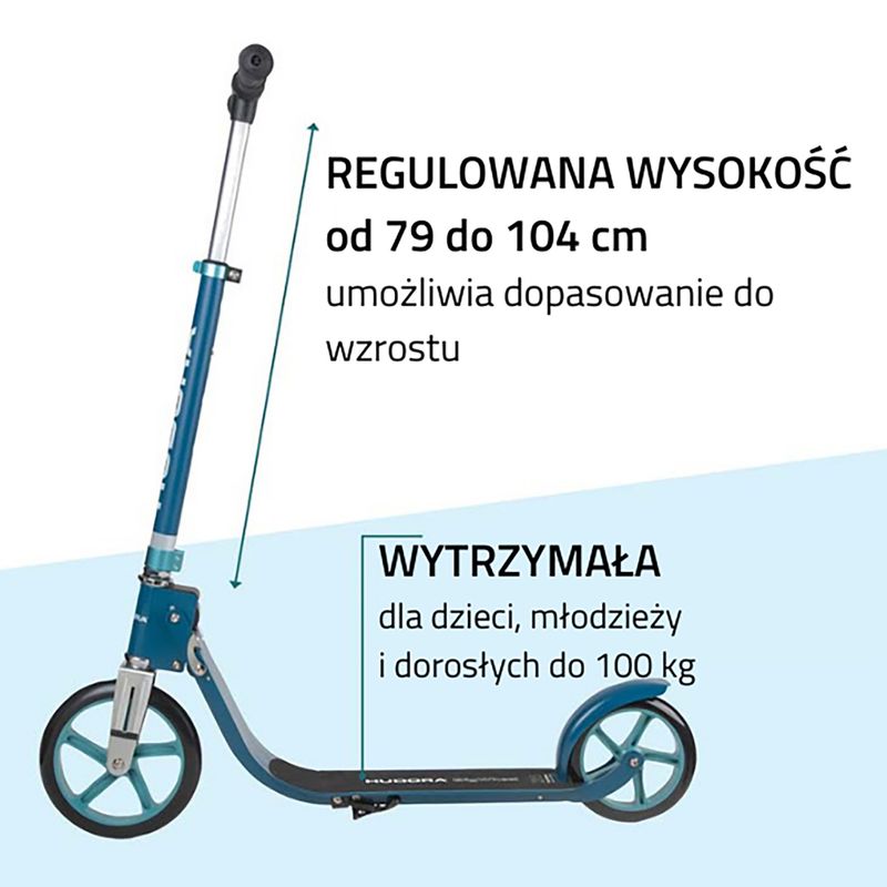 Hulajnoga miejska Hudora Bigwheel 215 niebieska 14126 9
