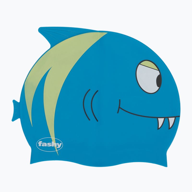 Czepek pływacki dziecięcy Fashy 3048 Printed blue/light blue