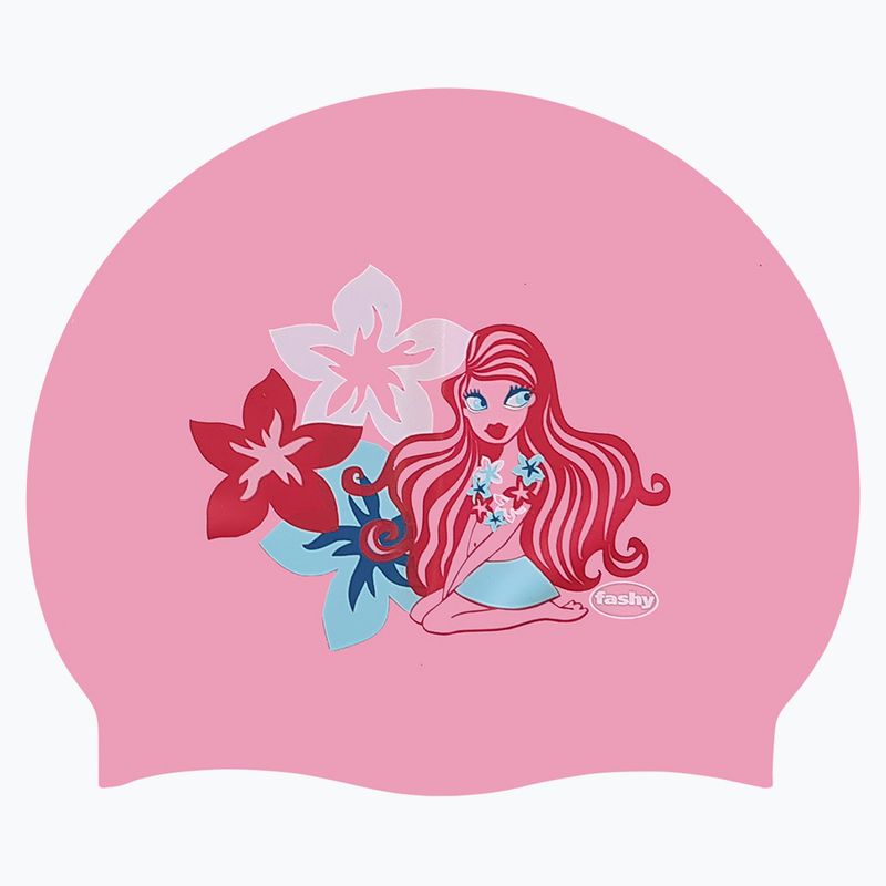 Czepek pływacki dziecięcy Fashy 3047 Printed pink 2