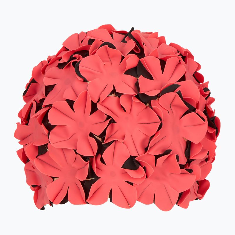 Czepek pływacki damski Fashy Flowers red/black