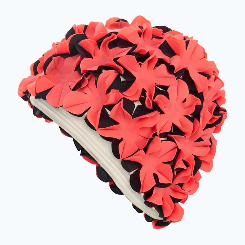 Czepek pływacki damski Fashy Flowers red/black