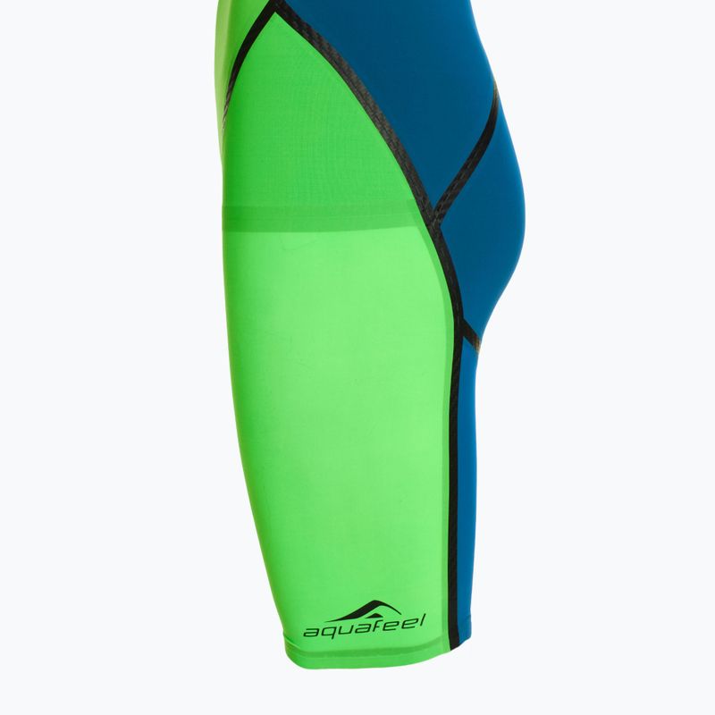 Strój pływacki jednoczęściowy damski aquaFeel Neck to Knee Speedblue neon green 3