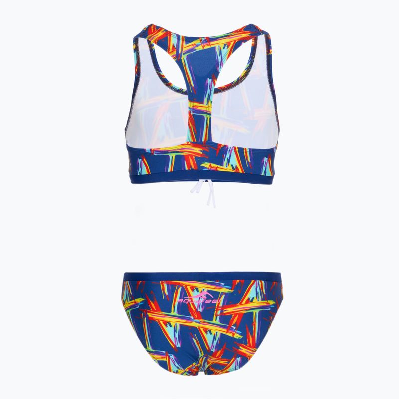 Strój pływacki dwuczęściowy dziecięcy aquaFeel Racerback colorful a 2