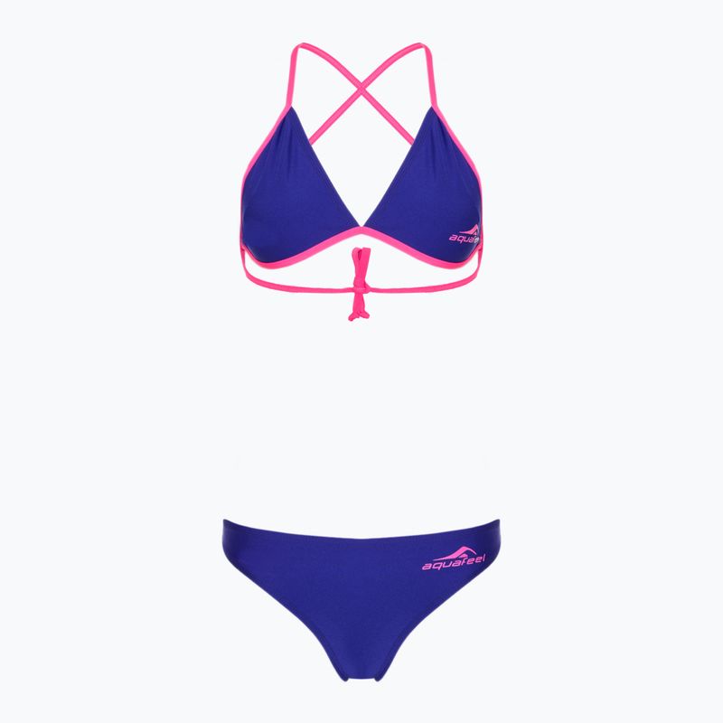Strój kąpielowy dwuczęściowy damski aquaFeel Sun Bikini blue pink flames
