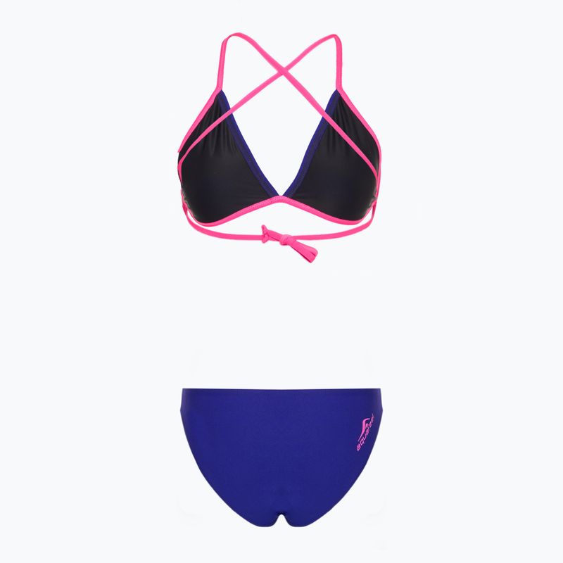 Strój kąpielowy dwuczęściowy damski aquaFeel Sun Bikini blue pink flames 2