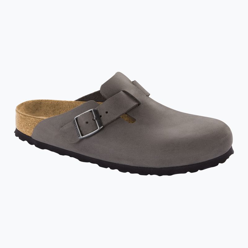 Klapki BIRKENSTOCK Boston Soft Footbed Oiled Leather Narrow iron 8