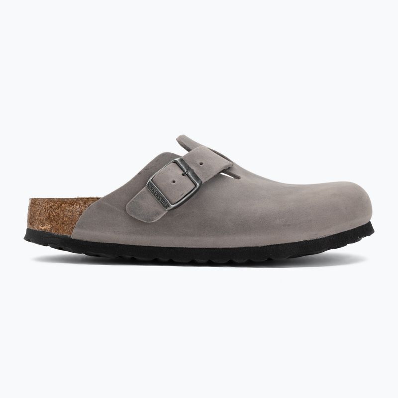 Klapki BIRKENSTOCK Boston Soft Footbed Oiled Leather Narrow iron 2