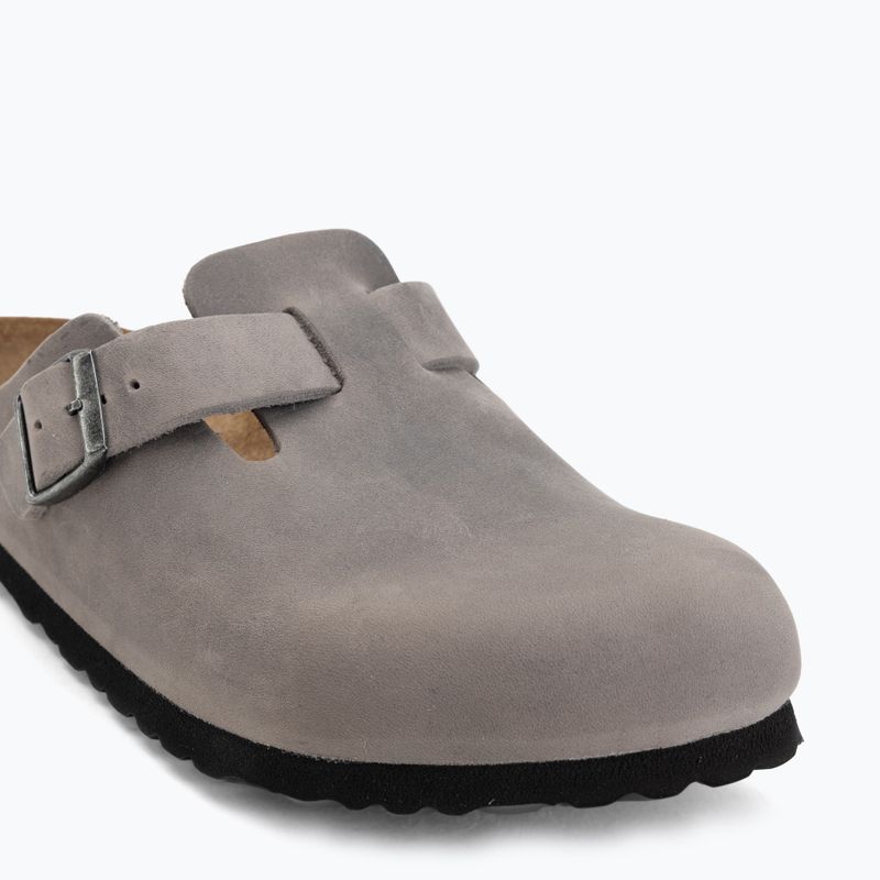 Klapki BIRKENSTOCK Boston Soft Footbed Oiled Leather Narrow iron 7