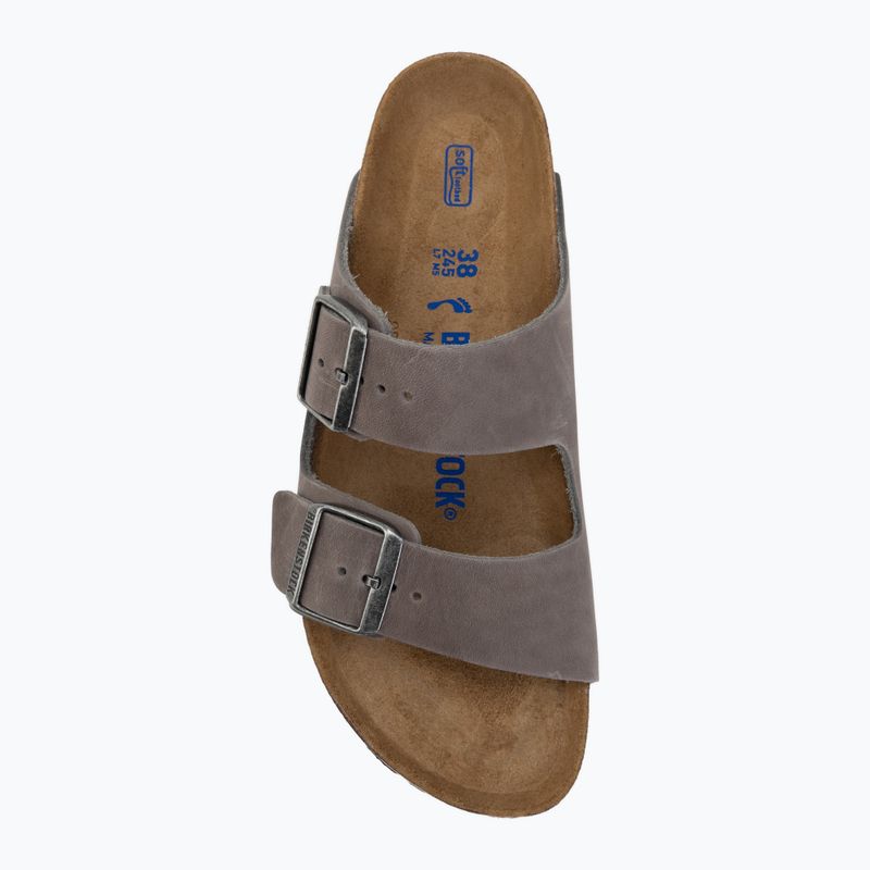 Klapki BIRKENSTOCK Arizona Soft Footbed Oiled Leather Narrow iron 5