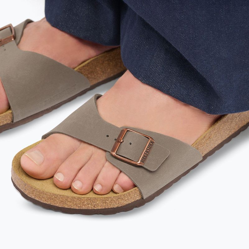 Klapki damskie BIRKENSTOCK Madrid Birkibuc Regular stone 10