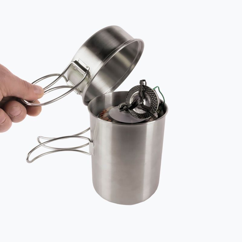 Zestaw naczyń turystycznych Tatonka Handle Mug 600 ml steel 8
