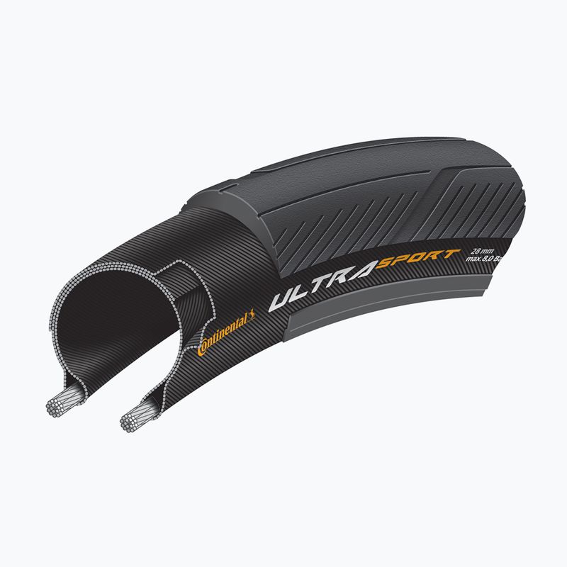 Opona rowerowa Continental Ultra Sport III 700 x 25C black/white 5