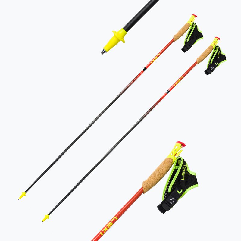 Kije biegowe LEKI Ultratrail FX.One Superlite bright red/neon yellow/natural carbon 5