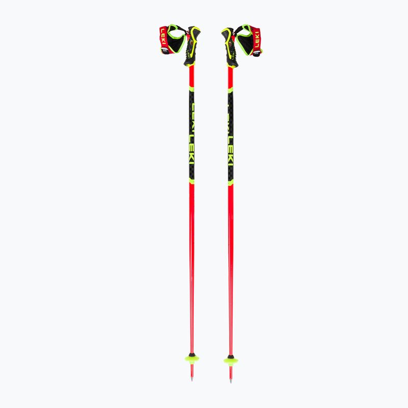 Kije narciarskie LEKI WCR SL 3D bright red/black/neon yellow