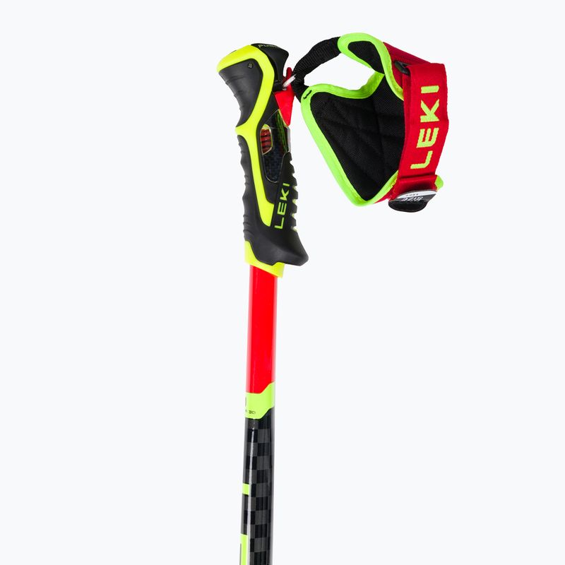 Kije narciarskie LEKI WCR SL 3D bright red/black/neon yellow 2