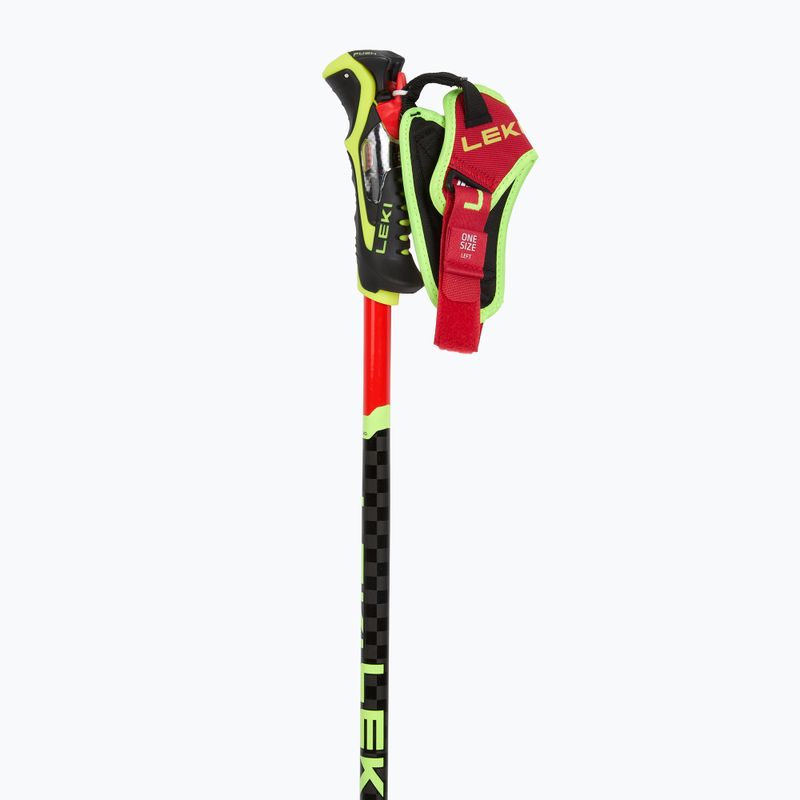 Kije narciarskie LEKI WCR TBS SL 3D bright red/black/neon yellow 2
