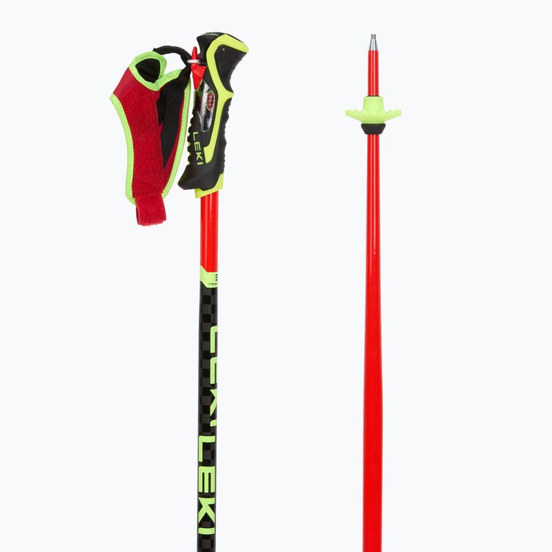 Kije narciarskie LEKI WCR TBS SL 3D bright red/black/neon yellow 3