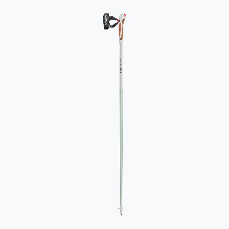 Kije nordic walking LEKI Passion biało-zielone 65325251100