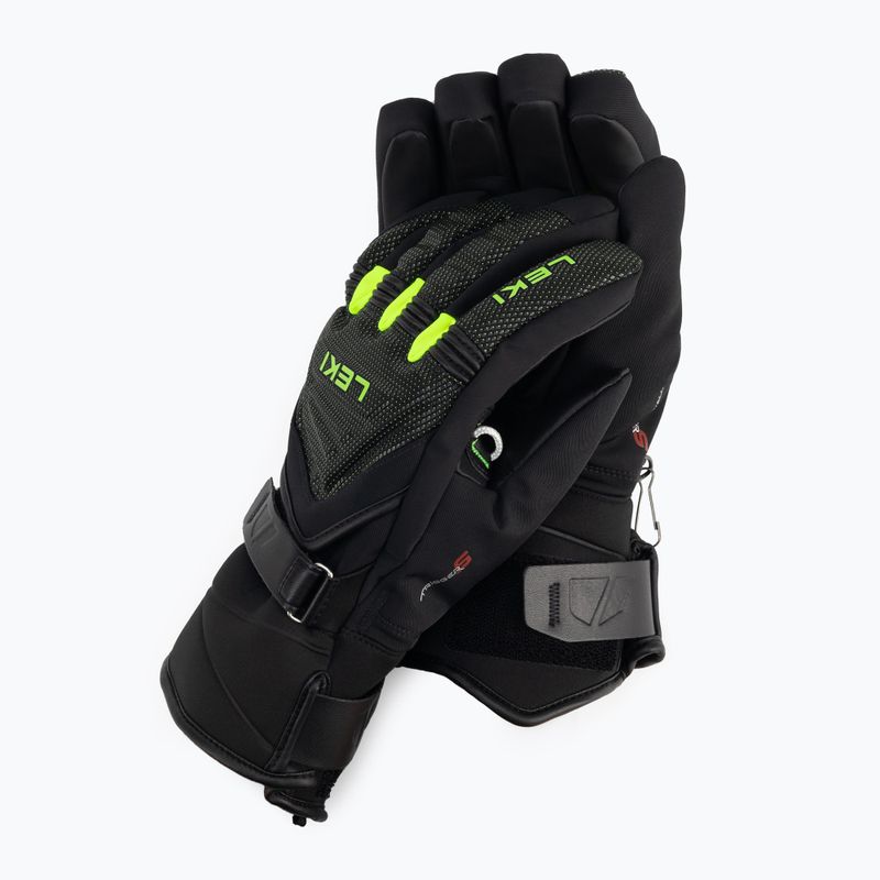 Rękawice narciarskie dziecięce LEKI Race Coach C-Tech S Junior black/ice lemon