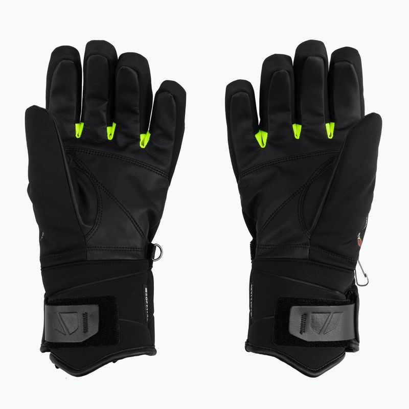 Rękawice narciarskie dziecięce LEKI Race Coach C-Tech S Junior black/ice lemon 2