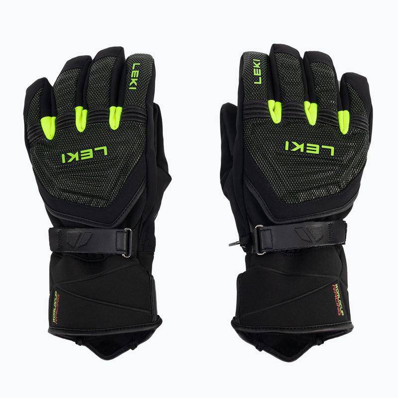 Rękawice narciarskie dziecięce LEKI Race Coach C-Tech S Junior black/ice lemon 3