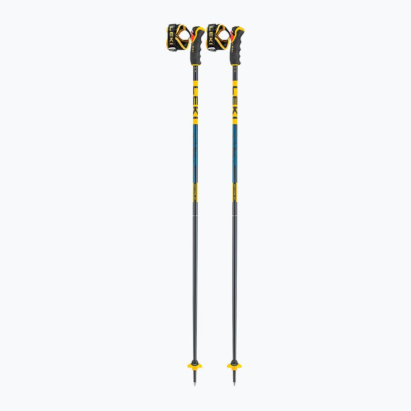 Kije narciarskie LEKI Spitfire 3D denim blue/ aegean blue/ mustard yellow 2