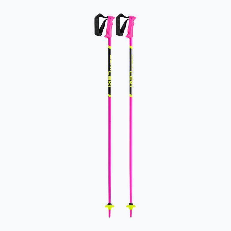 Kije narciarskie dziecięce LEKI Racing neon pink/ black/ neon yellow