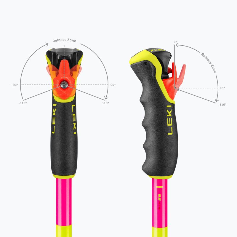 Kije narciarskie LEKI Spitfire 3D neon magenta/neon yellow/berry 7