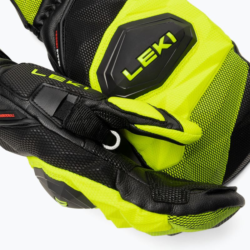 Rękawice narciarskie męskie LEKI WCR Venom SL 3D Mitt black ice/lemon 4