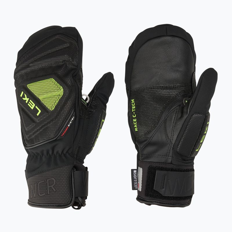 Rękawice narciarskie męskie LEKI WCR C-Tech 3D Mitt black/ ice lemon