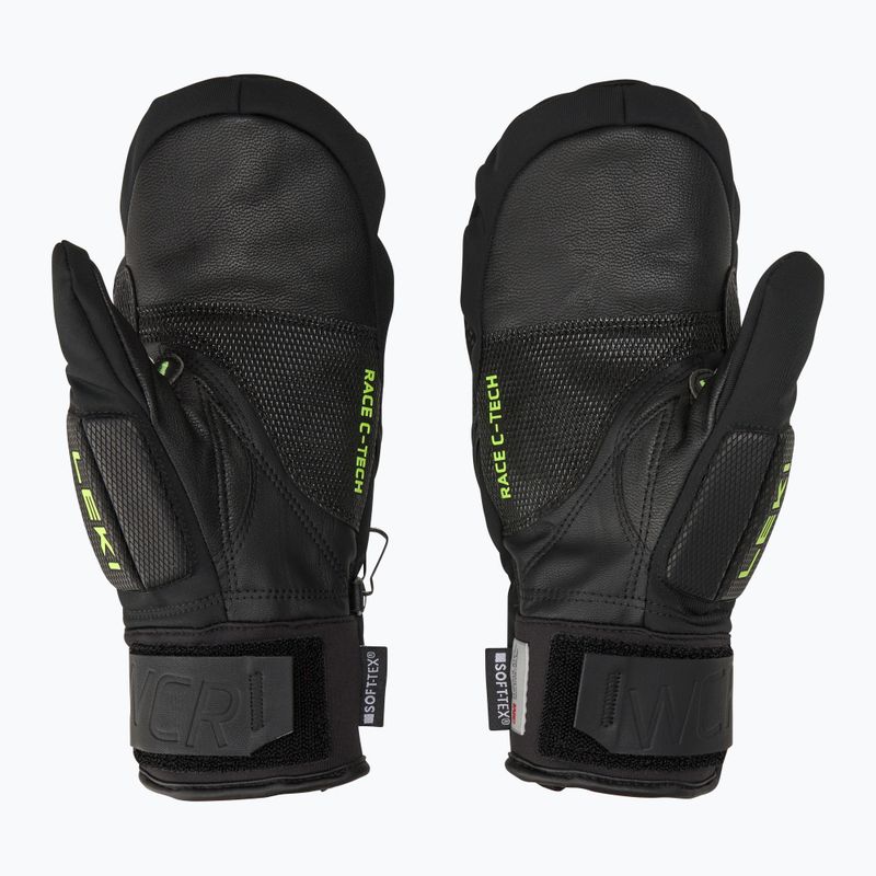 Rękawice narciarskie męskie LEKI WCR C-Tech 3D Mitt black/ ice lemon 3